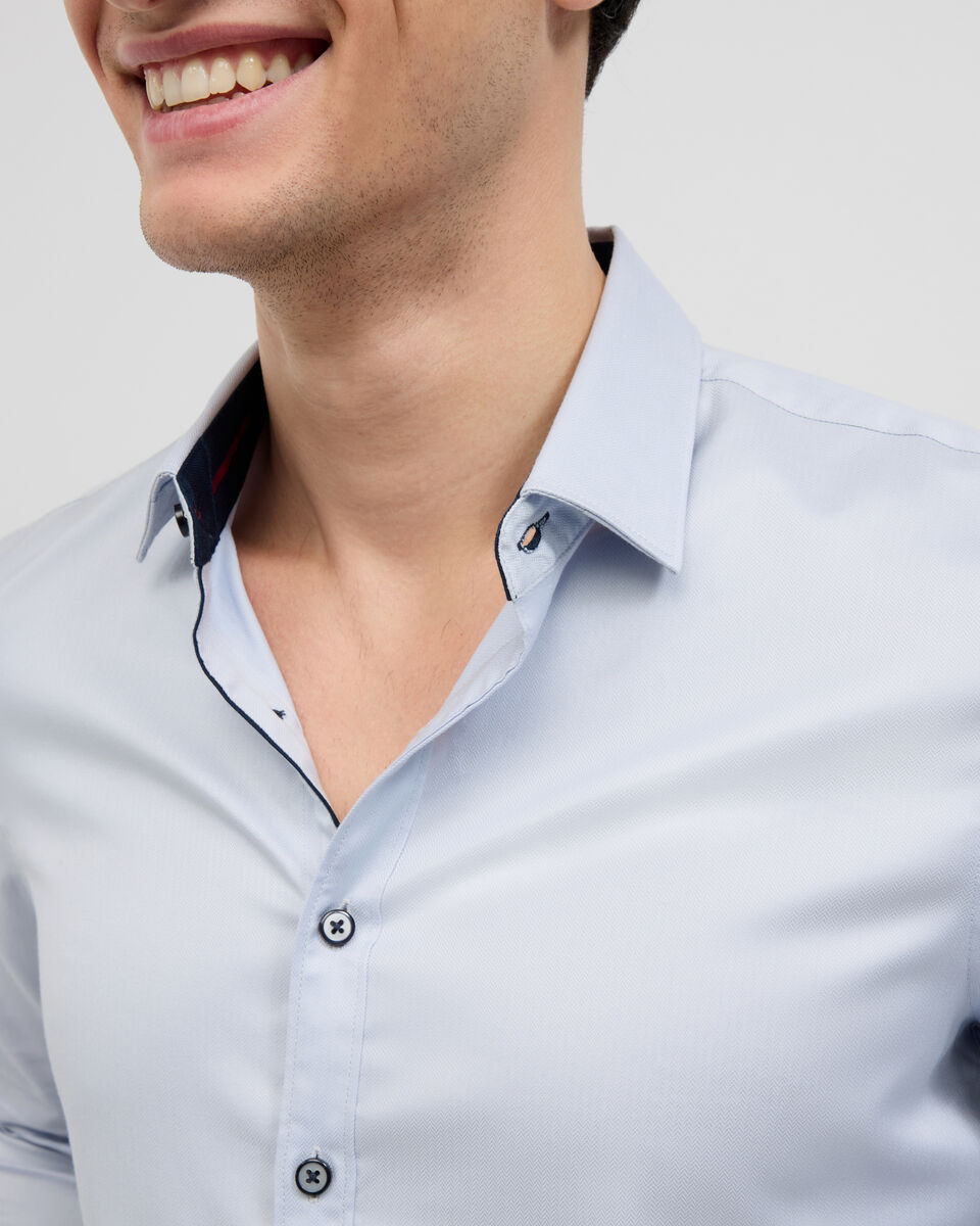 Accent Stretch Long Sleeve Shirt, Light Blue, hi-res